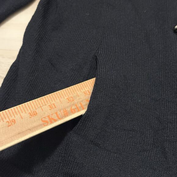 St John Collection Knit Black Button Blazer with Pockets Size 12 - Picture 5 of 9